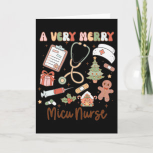 Cartão Groovy Um Muito Feliz Micu Enfermeira Xmas Médico