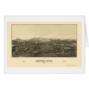 Cartão Groton, mapa panorâmico das MÃES - 1886