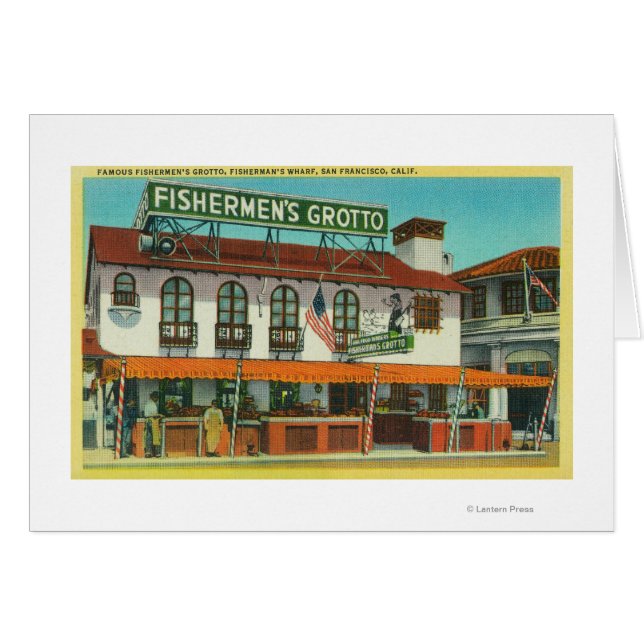 Cartão Grotto Bldg, famoso pescador (Frente Horizontal)