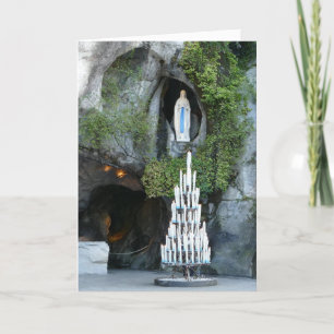 Cartão Grotto de Massabielle, Lourdes, França -