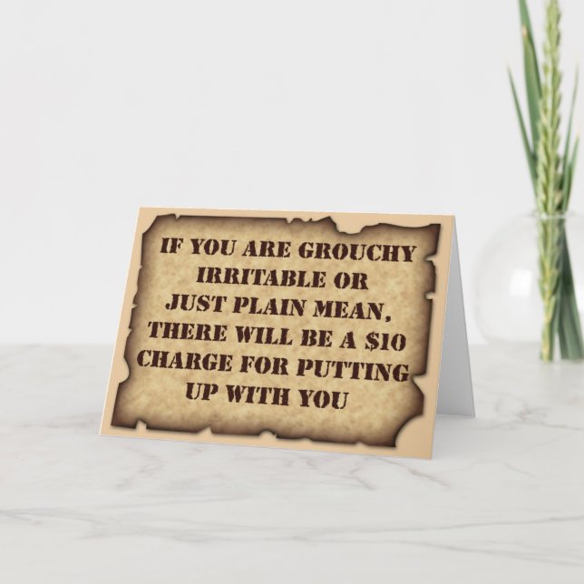 Cartão Grouchy (Frente)