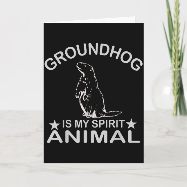 Cartão Ground Hog Is My Spirit Animal Funny Woodchuck Gro (Frente)