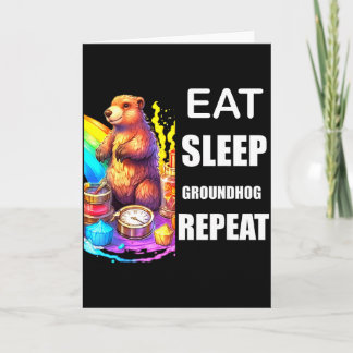 Cartão Groundhog Day Rainbow Pride Diversity Harmony Lgbt