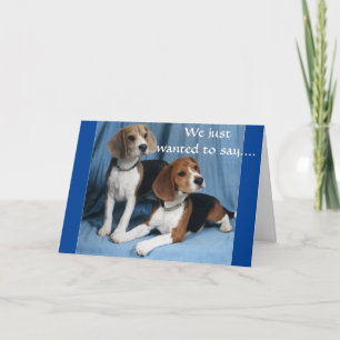 CARTÃO "GROUP BIRTHDAY - BEAGLE WISHES FOR YOU!