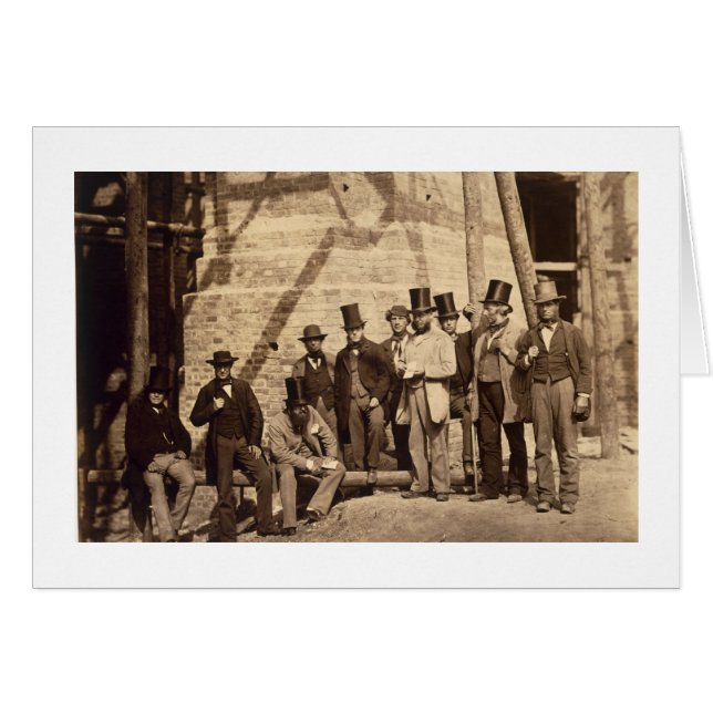 Cartão Group of Foremen, 1862 (foto) (Frente Horizontal)