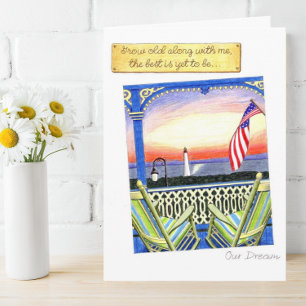 Cartão Grow Old Along with Me Anniversary Card