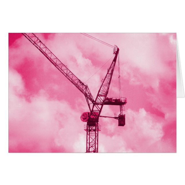 Cartão Grua Rosa (Frente horizontal)