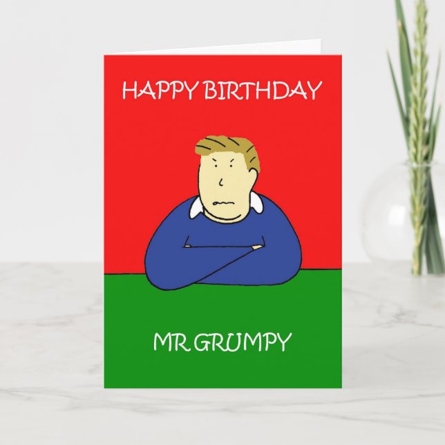 Cartão Grumpy Happy Birthday (Frente)