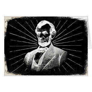 Cartão grunge abraham lincoln