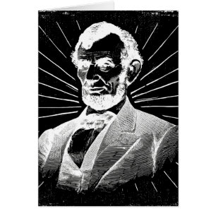 Cartão grunge abraham lincoln
