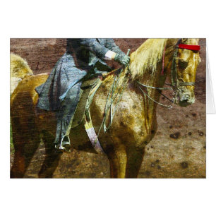 Cartão Grunge de Saddleseat do Palomino