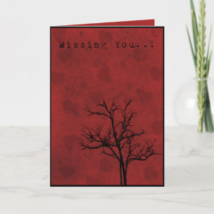 Cartão Grunge Hearts Missing You Card