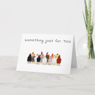 CARTÃO GRUPO DE GALINHOS COMEDICOS FAZEM DIVERSÃO DO CART