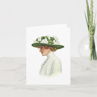 Cartão Grupo de Millinery Notecard do vintage (8)