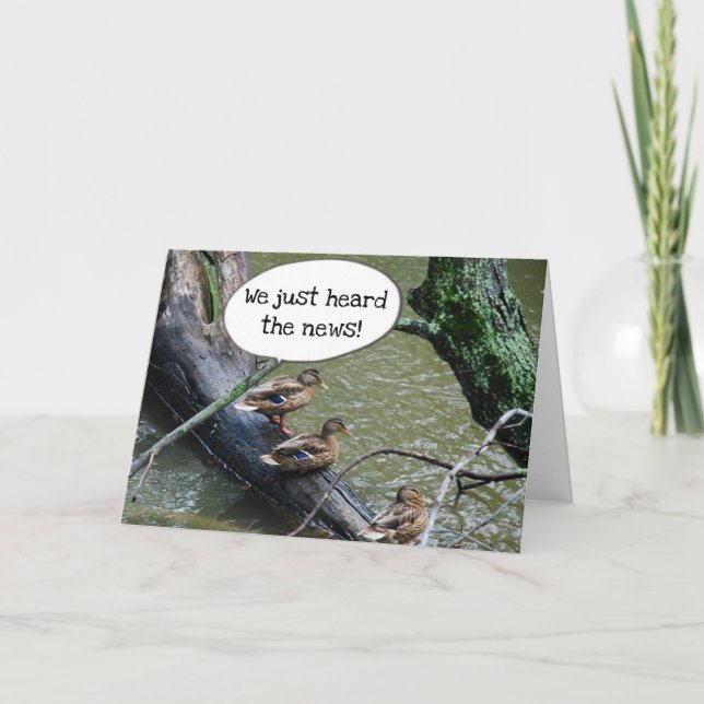 CARTÃO **GRUPO DE PATOS** DIZ QUE VOCÊ É UM ANIVERSÁRIO " (Frente)