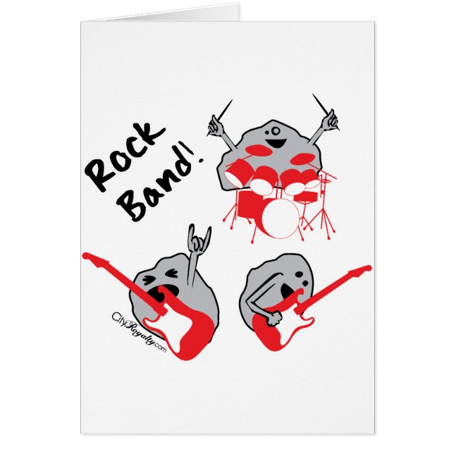 Cartão Grupo de rock (Frente)