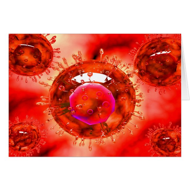 Cartão Grupo Do Vírus H5N1 Com Vista Glassy 1 (Frente Horizontal)