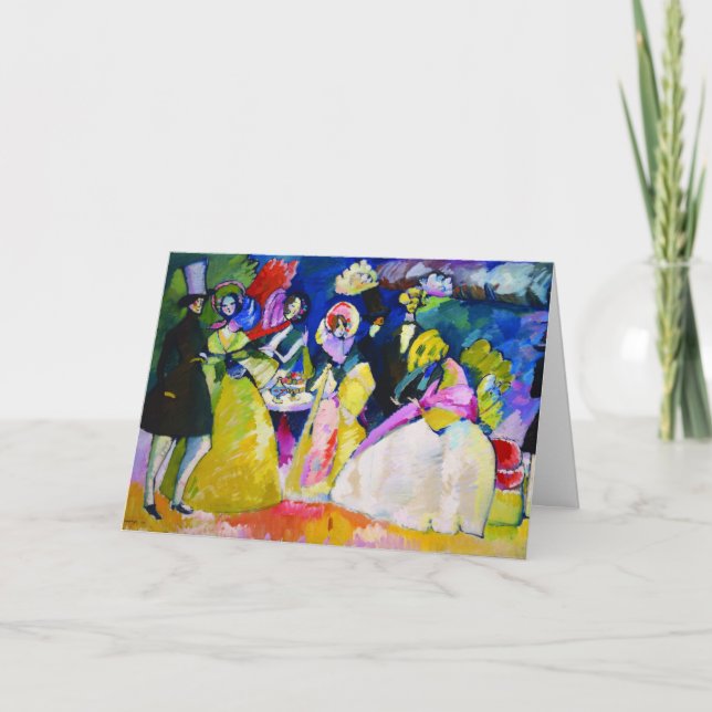 Cartão Grupo em Crinolinas por Wassily Kandinsky (Frente)