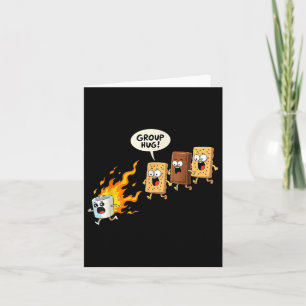 Cartão Grupo Hug Marshmallow Campfire Smores Funny Campin
