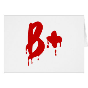 Cartão Grupo Sanguíneo B+ Hospital #Horror Positivo