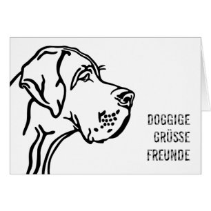 Cartão Gruß mit Dogge