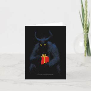 Cartão Gruss Vom Krampus Horns Holiday Vintage