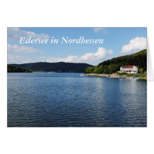 Cartão Grußkarte Edersee em Nordhessen