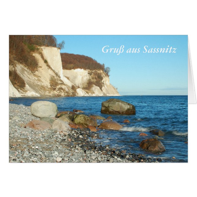 Cartão Grußkarte Gruß aus Sassnitz (Frente Horizontal)