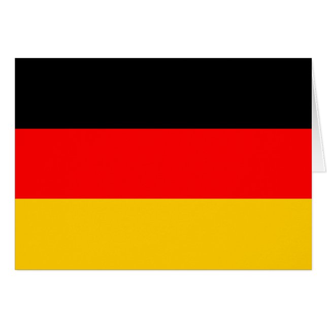 Cartão Grußkarte mit Alemanha Fahne (Frente Horizontal)