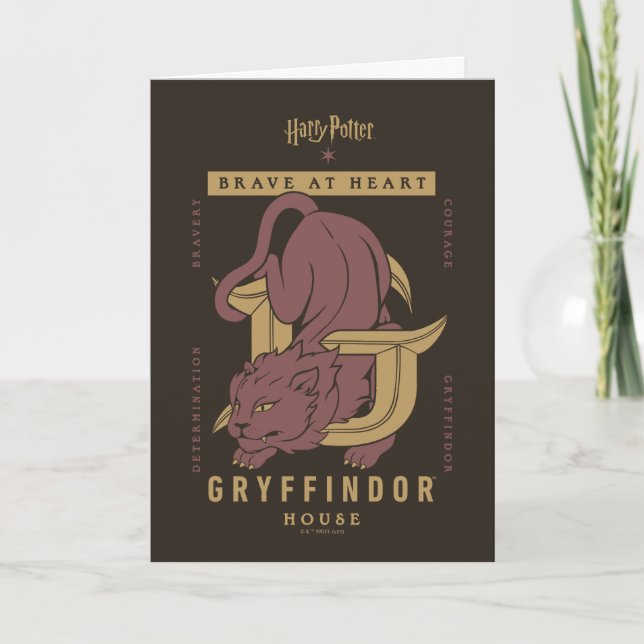 Cartão GRYFFINDOR™ House Brave at Heart (Frente)