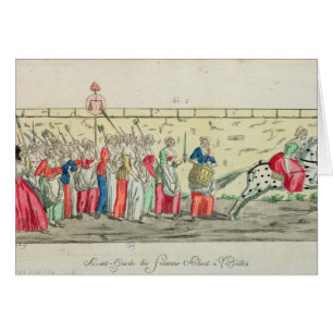 Cartão Guarda avançada das mulheres que vão a