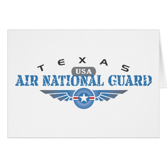 Cartão Guarda nacional do ar de Texas (Frente Horizontal)