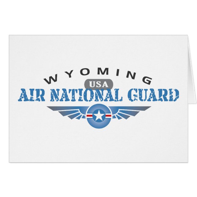 Cartão Guarda Nacional Wyoming Air (Frente Horizontal)