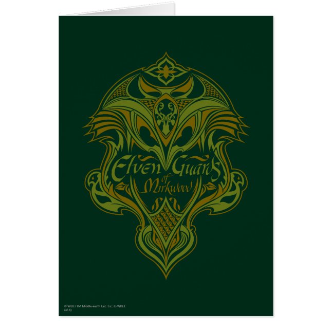 Cartão Guardas Elven do Ícone de blindagem Mirkwood (Frente)
