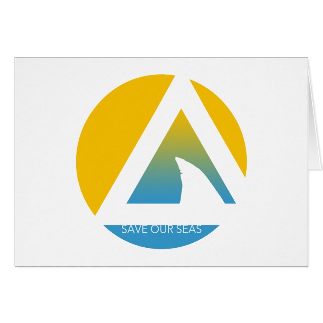 Cartão guarde os nossos tricórtimos do mar (Frente horizontal)