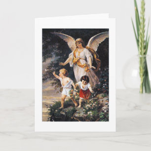Cartão GUARDIAN ANGEL Bernhard Plockhorst 1886