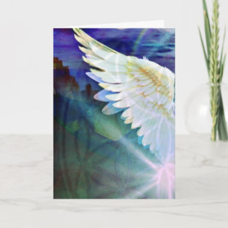 Cartão Guardian Angel Indigo Wing – Blank Greeting