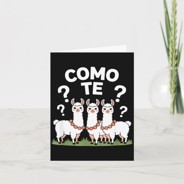 Cartão Guarlanda de flores de lhama engraçada como você p (Frente)