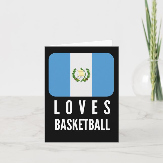 Cartão Guatemala ama basquete (Frente)