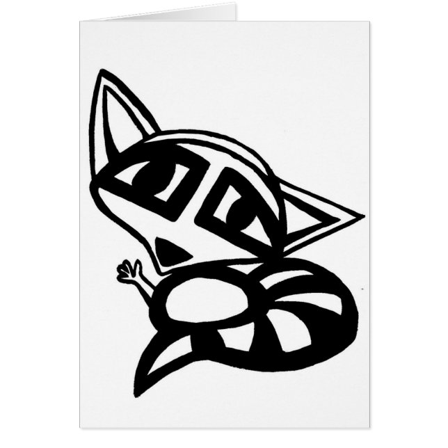 Cartão Guaxinim (Frente)