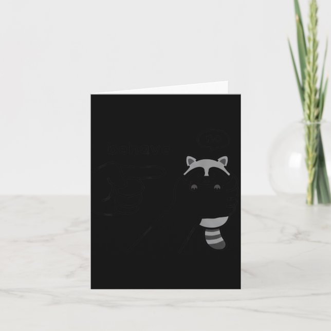 Cartão Guaxinim Desonesto Guaxinim Engraçado Meme Se Comp (Frente)