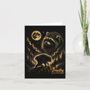 Cartão Guaxinim Fantasia Vintage Jimothy Moon De