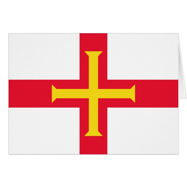 Cartão Guernsey Flag (Frente Horizontal)