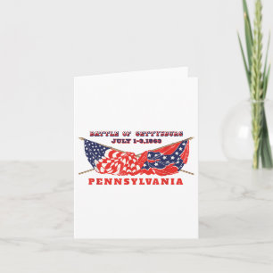 Cartão Guerra Civil Americana Vintage Batalha De Gettysbu