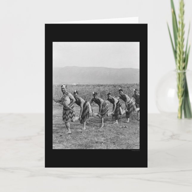 Cartão Guerra de Maori - Dança de 1917 (Frente)
