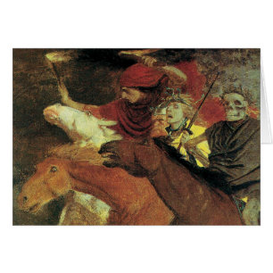 Cartão Guerra por Arnold Bocklin, Simbolismo Antigo Arte 