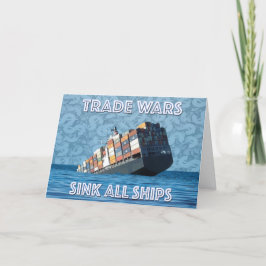 Cartão Guerras Comerciais Assustam Todos Os Navios