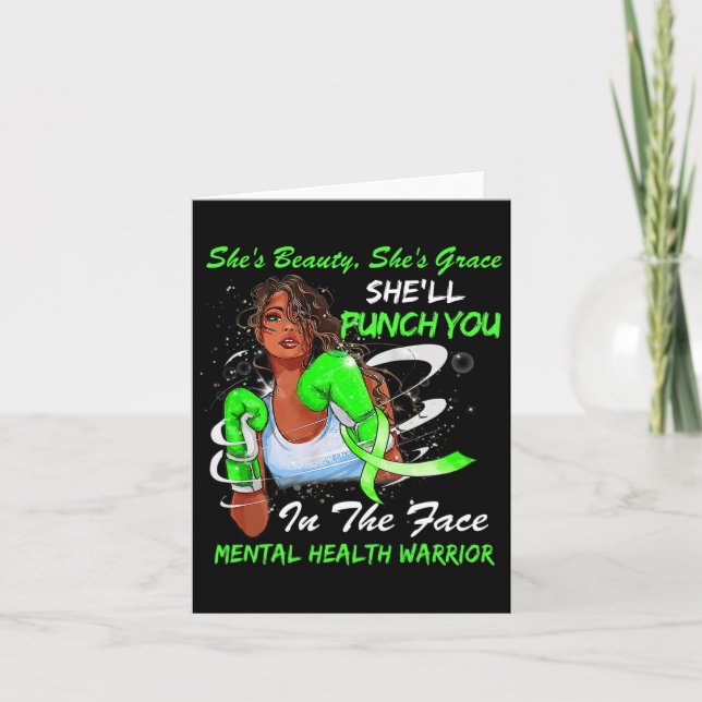 Cartão Guerreira da Saúde Ela vai picar sua mulher negra  (Frente)