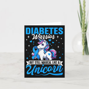 Cartão Guerreira do Diabetes Feminino Mas Ainda Mágica Co