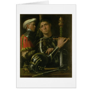 Cartão Guerreiro com noivo (óleo)